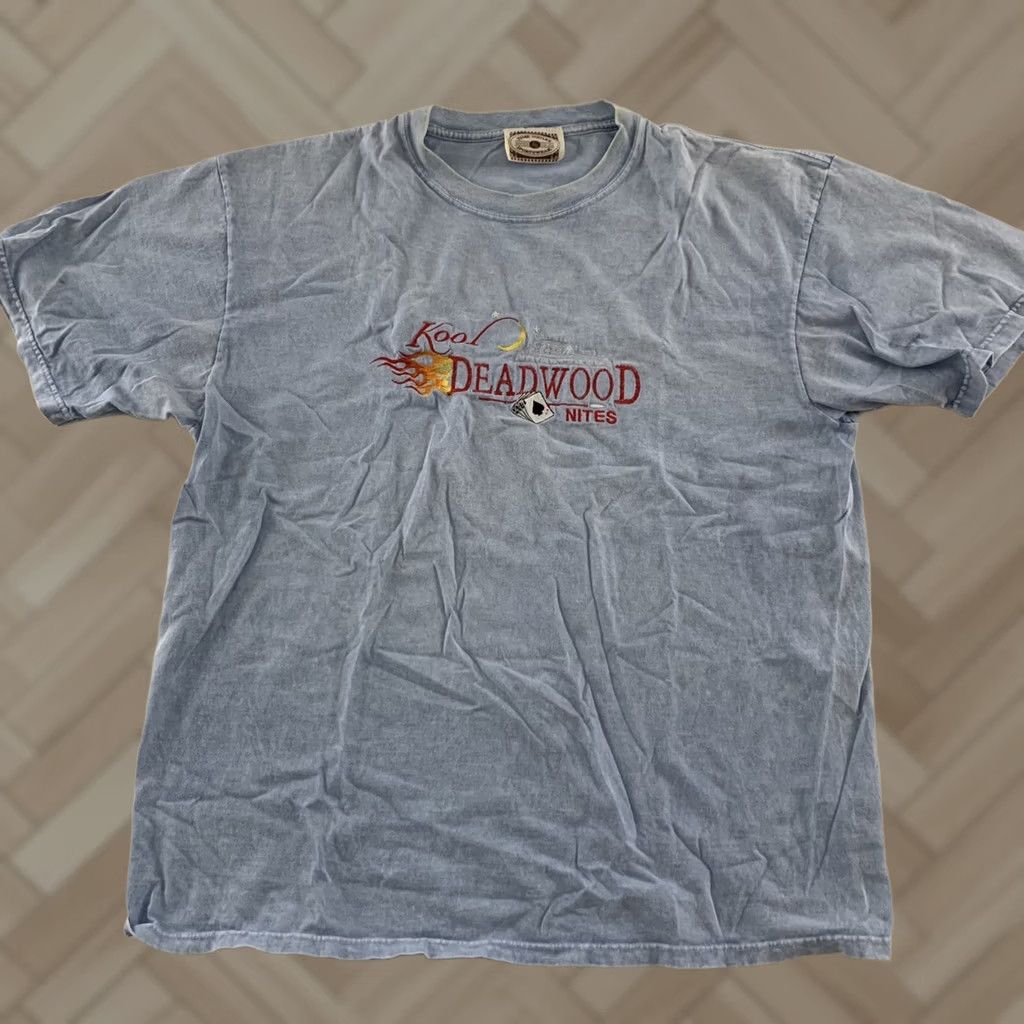 Deadwood VINTAGE Times Square Sportswear Deadwood Men's S/S T Shirt Embroidered Large Blue Size US L / EU 52-54 / 3 - 1 Thumbnail