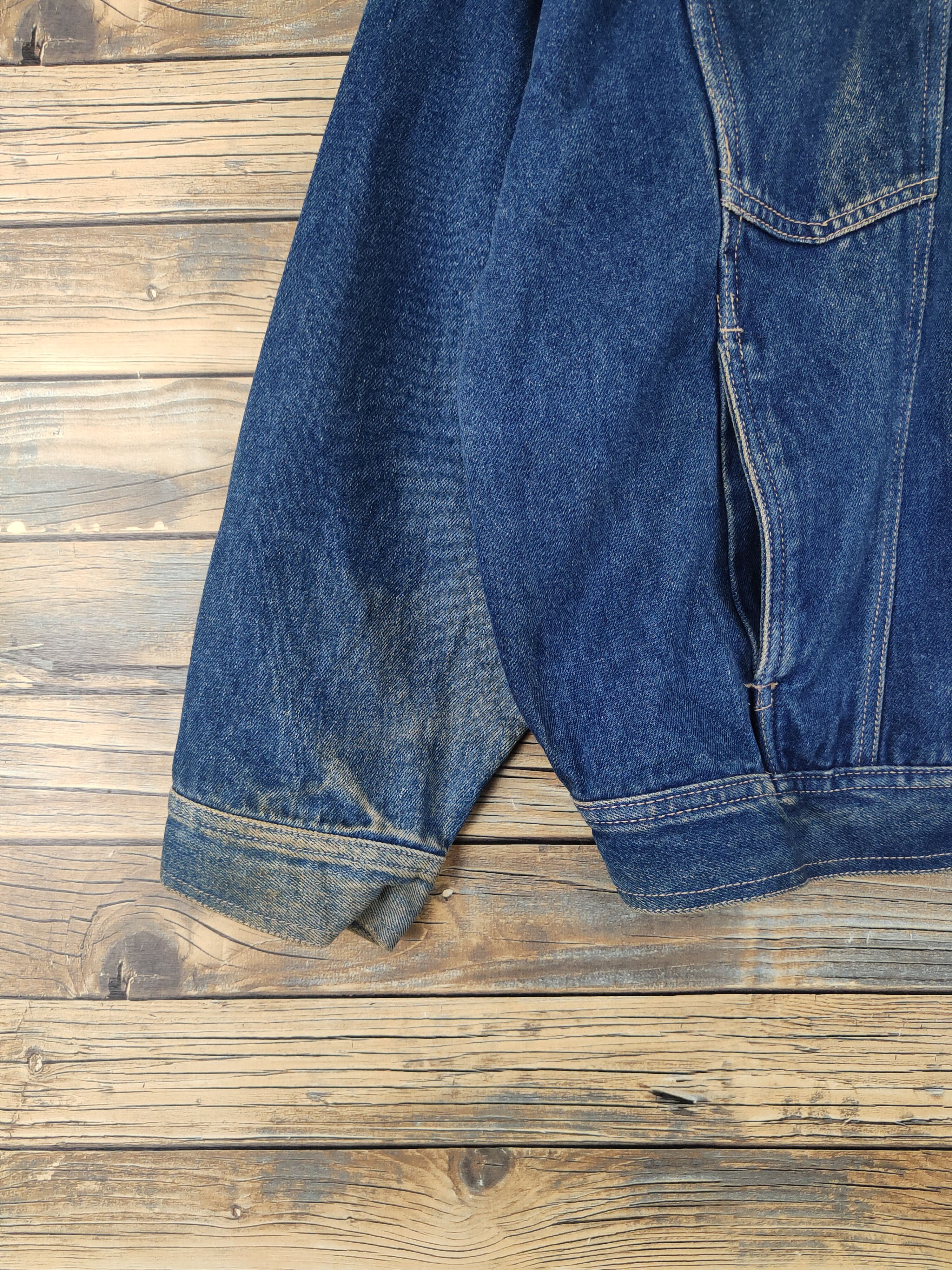 Japanese Brand Mid Course vintage Blue Denim Jackets #W2043 Size US M / EU 48-50 / 2 - 4 Thumbnail
