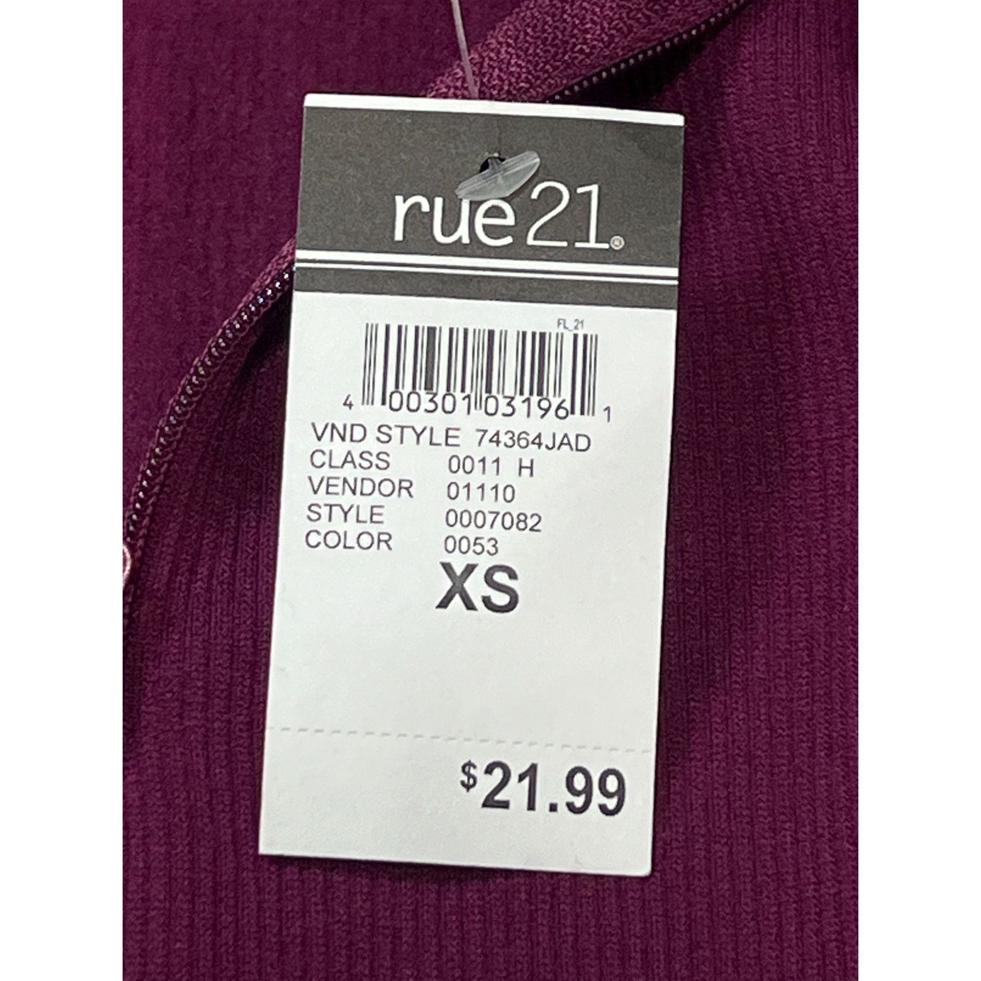 rue21 Rue 21 - Women's 1/2 Zip Long Sleeve Shirt - Purple - Extra Size XS / US 0-2 / IT 36-38 - 8 Thumbnail