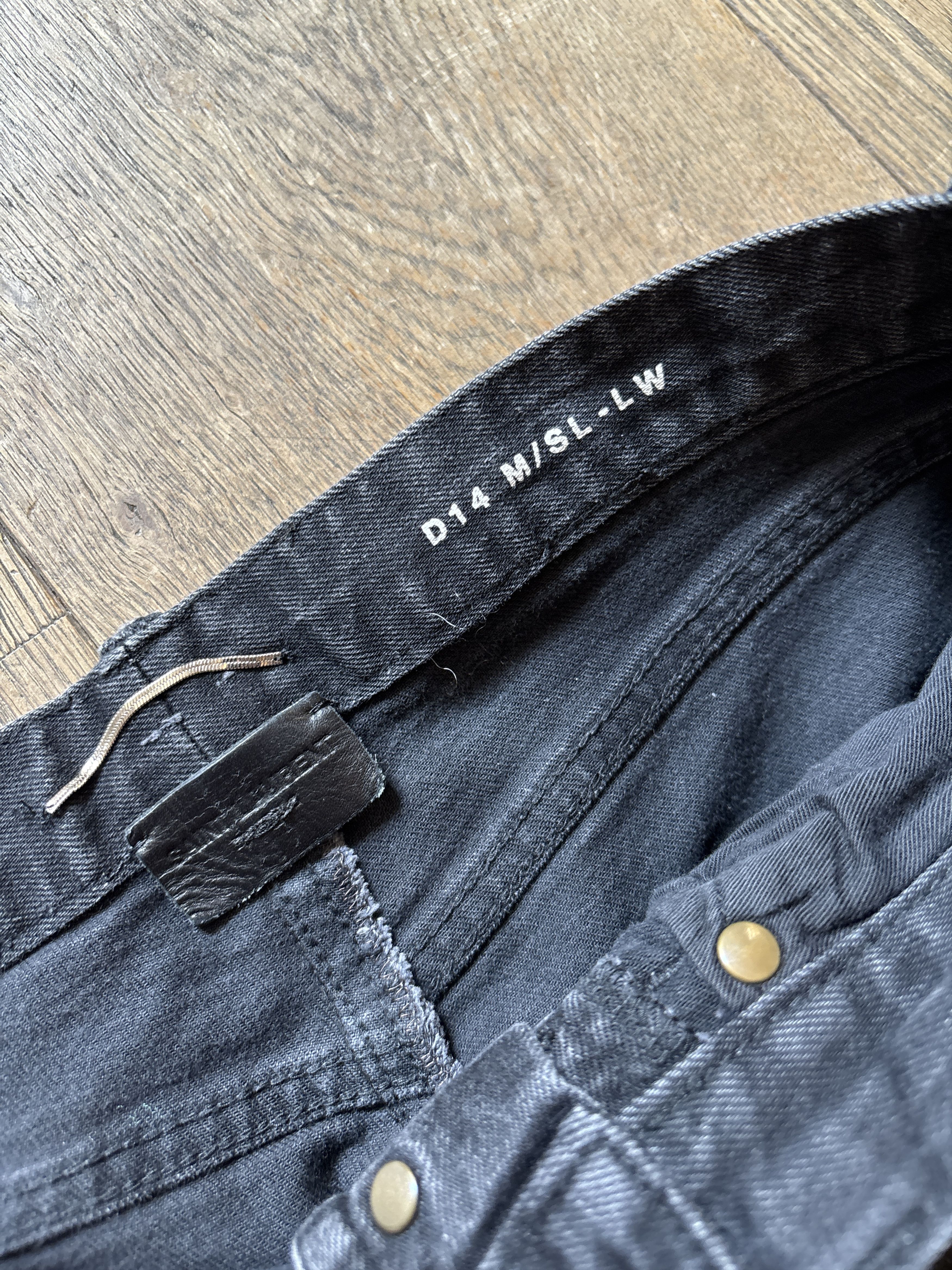 Saint Laurent Paris D14 Distressed Black Japanese Denim Size US 29 - 5 Thumbnail