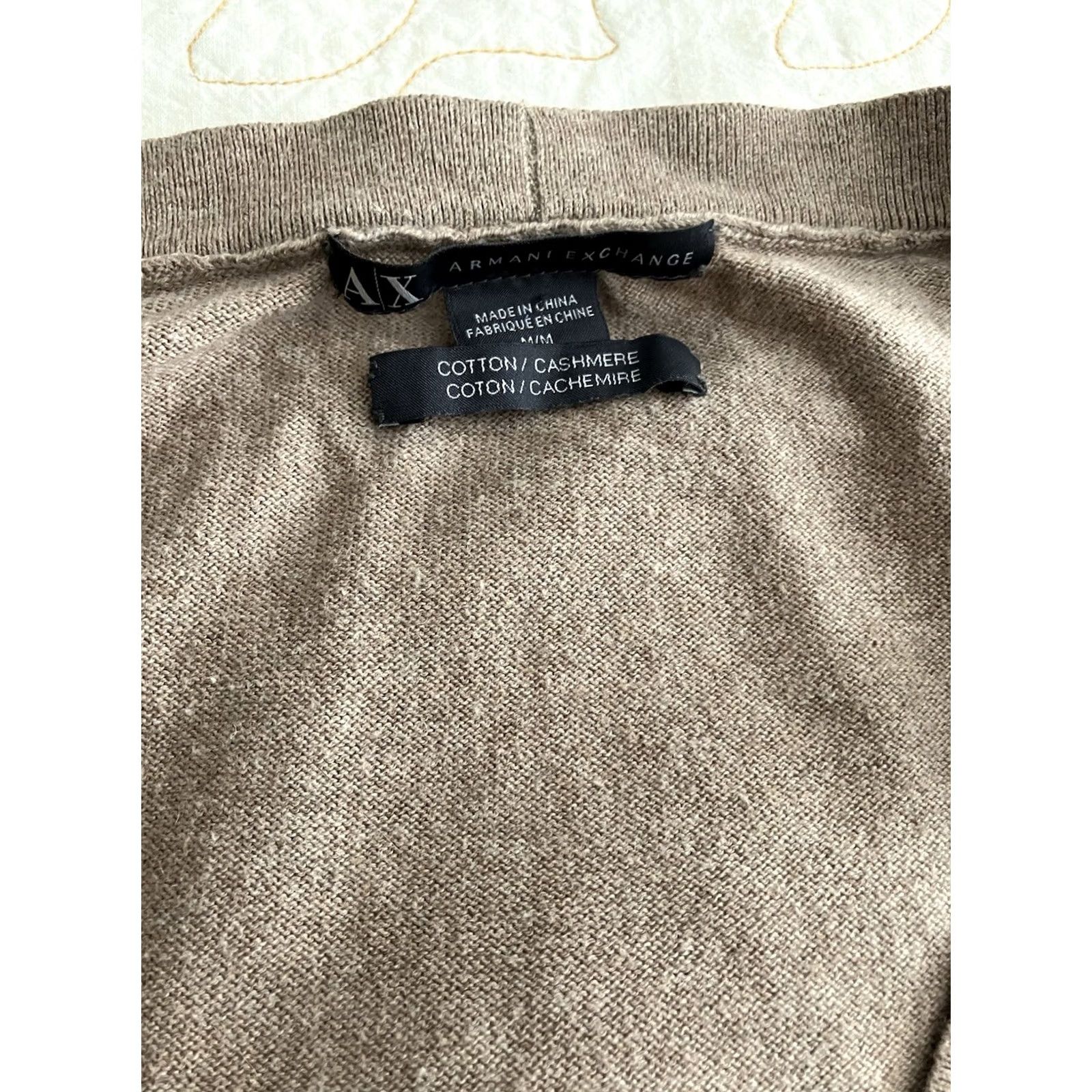 Giorgio Armani VINTAGE Giorgio Armani Cardigan M Merino Wool Button-Front Beige Men Regular Knit Journey Party/Cocktail Swank Mens Size US M / EU 48-50 / 2 - 2 Thumbnail