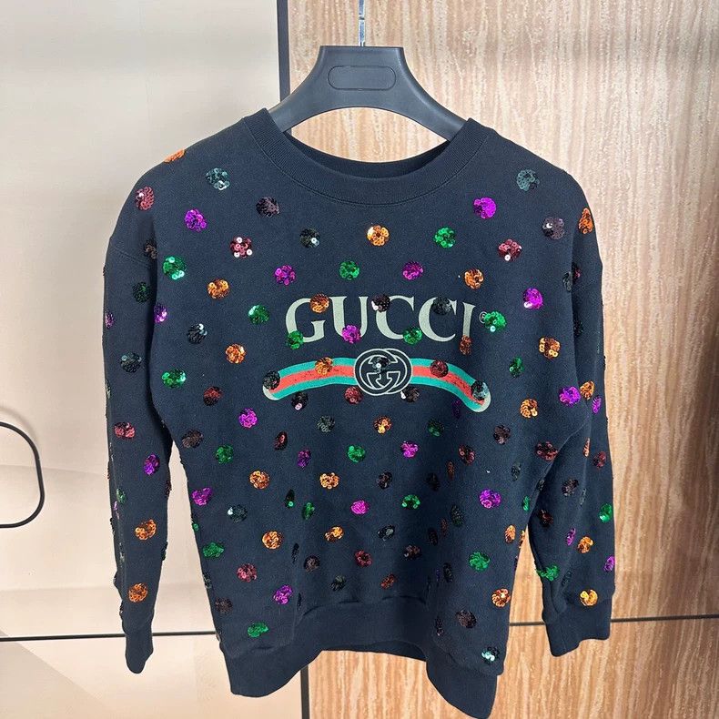 Gucci Gucci Sequin belt double G round-neck sweatshirt 2501-Nexta Size US S / EU 44-46 / 1 - 1 Thumbnail
