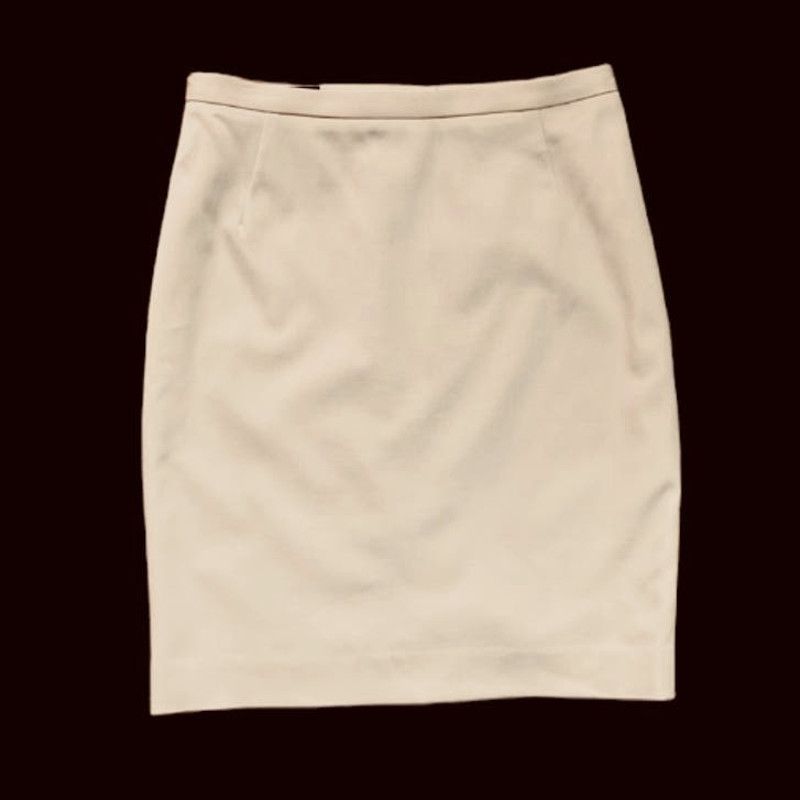 image of Dolce Gabbana Virgin Wool Beige Pencil Skirt | Size 2, Women's
