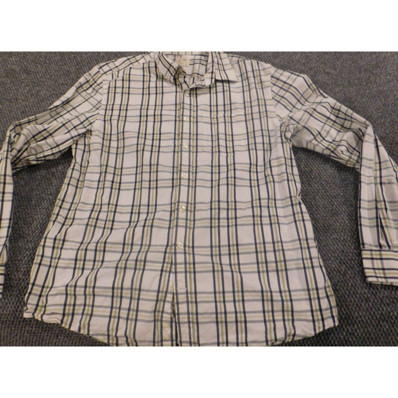 Old Navy Old Navy Shirt Men's Large White Button-Down Knit Long Sleeve Collared Slim Pocketed Regular Button-Up Size US L / EU 52-54 / 3 - 2 Thumbnail