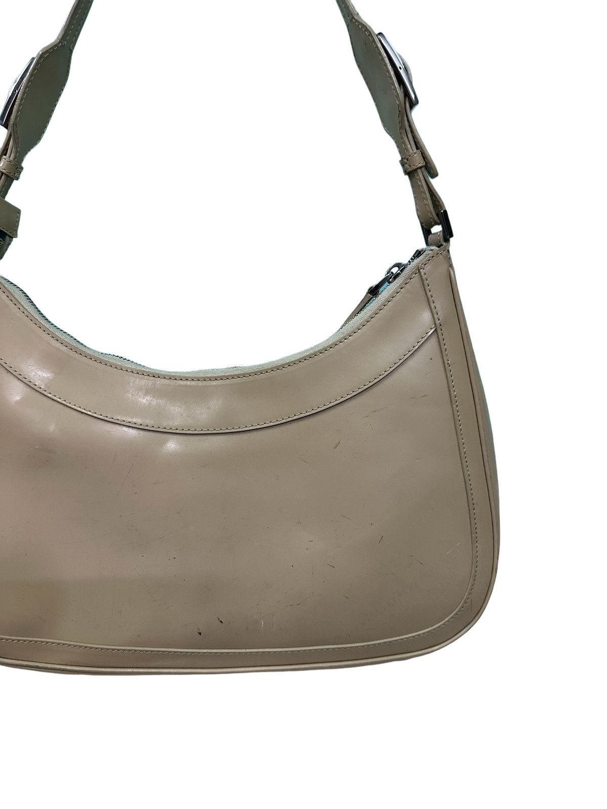 Gucci AUTHENTIC GUCCI BEIGE PATENT LEATHER JACKIE SHOULDER BAG Size ONE SIZE - 6 Thumbnail