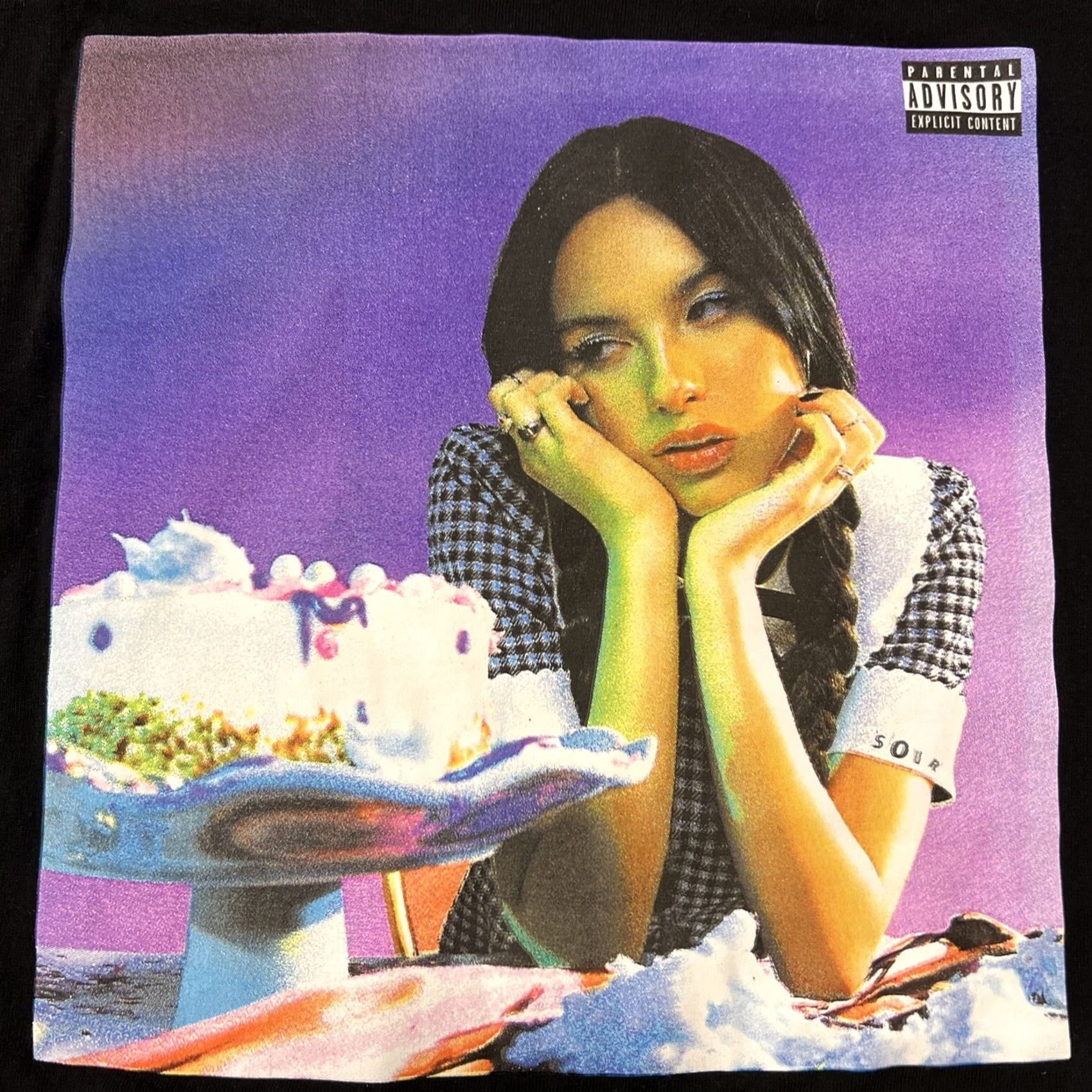 Vintage VINTAGE Olivia Rodrigo 90s Parody Sour Concert Tour Shirt XL Black Official New Men T-Shirt Graphic Print Crew Neck Short Sleeve Cotton All Seasons Size XL / US 12-14 / IT 48-50 - 2 Thumbnail