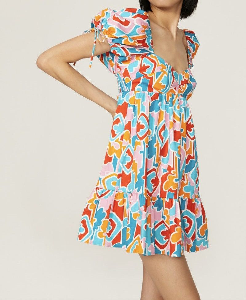 Amanda Uprichard Amanda Uprichard Sicily Mini Dress Retro Miami Geo Print M Size M / US 6-8 / IT 42-44 - 11 Thumbnail