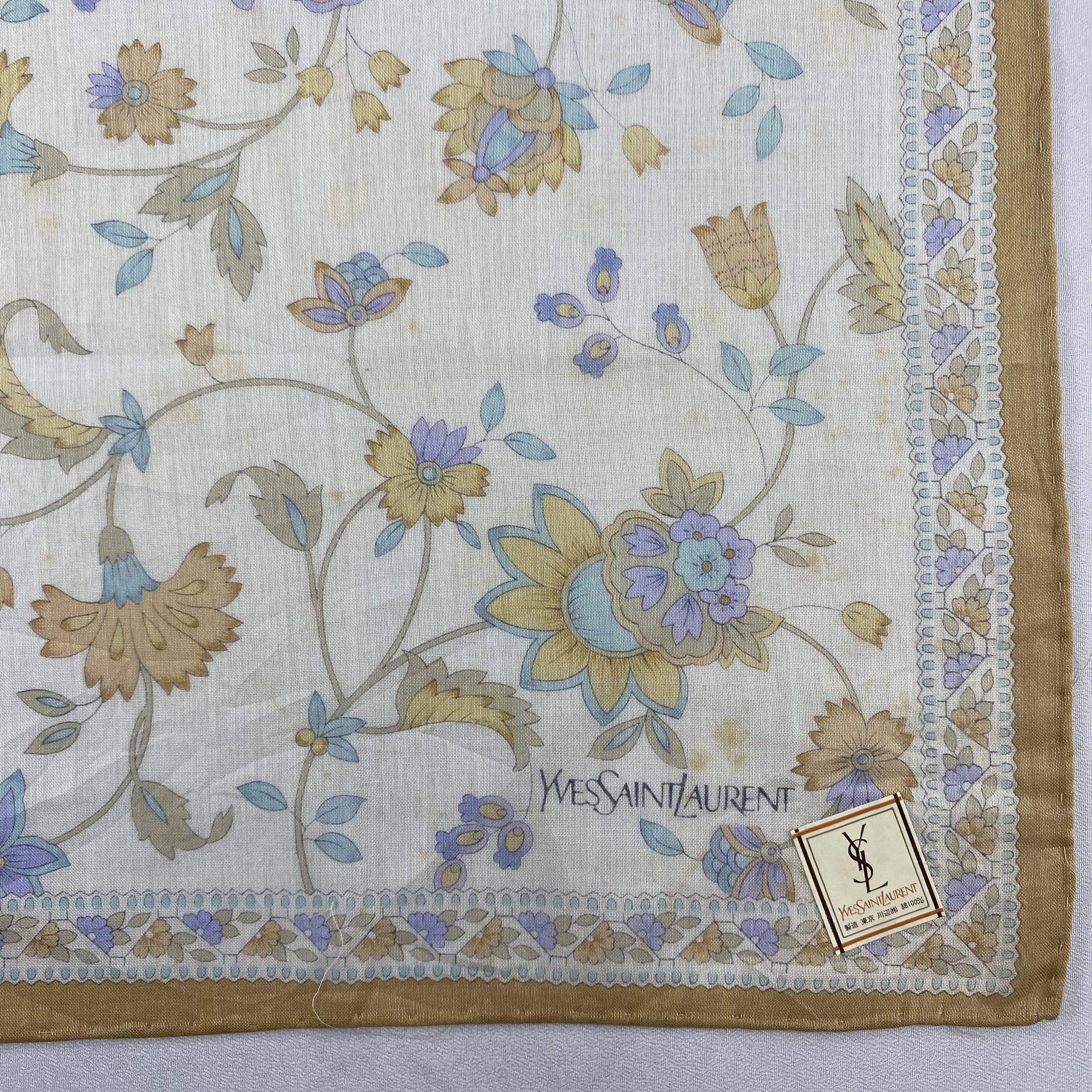 Yves Saint Laurent Yves Saint Laurent Handkerchief / Bandana / Neckerchief C895 Size ONE SIZE - 5 Thumbnail