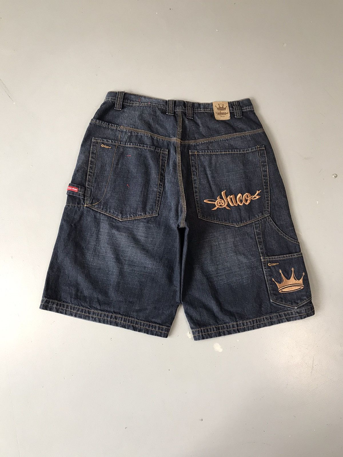 JNCO × Southpole × Vintage Crazy vintage Jnco crown 👑 embroidered SpellOut denim jort Size US 34 / EU 50 - 1 Thumbnail