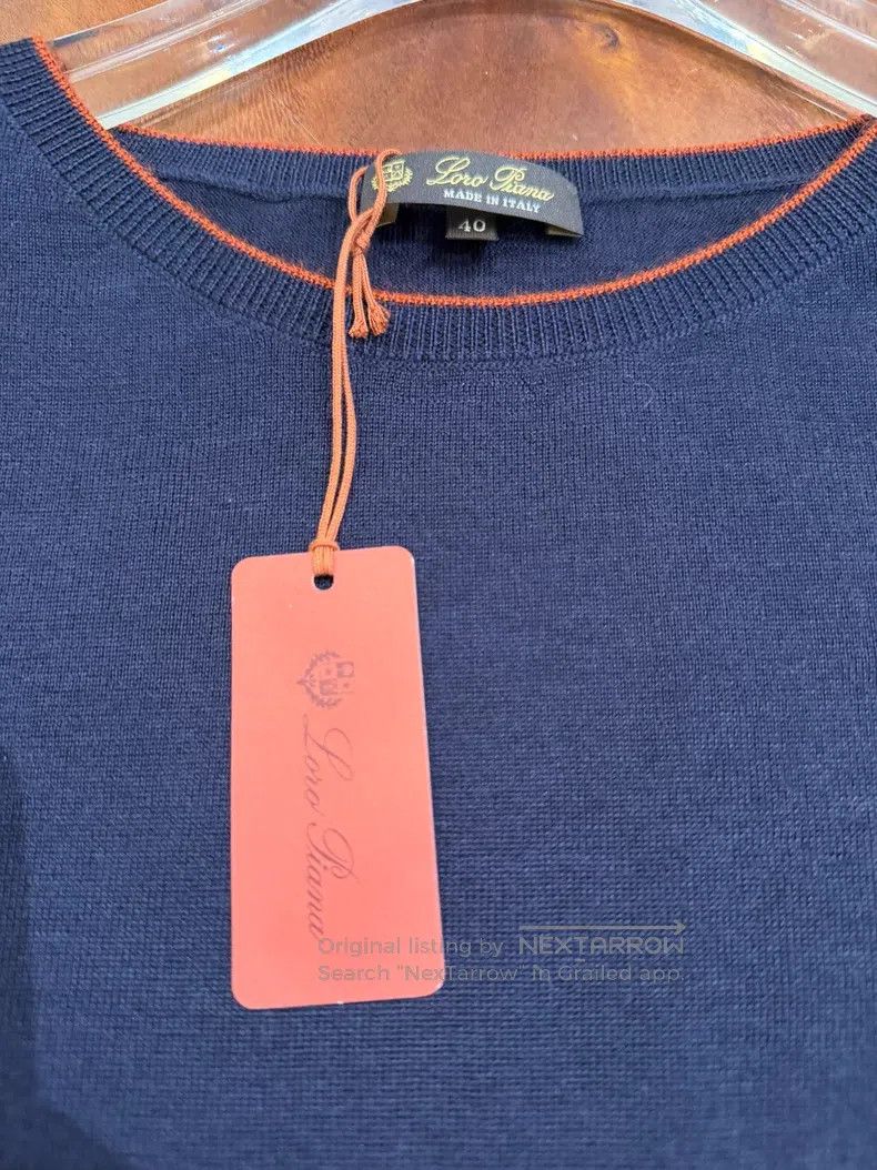 Loro Piana Loro Piana Navy Blue Wool Crew Neck Sweater Size XS / US 0-2 / IT 36-38 - 5 Thumbnail