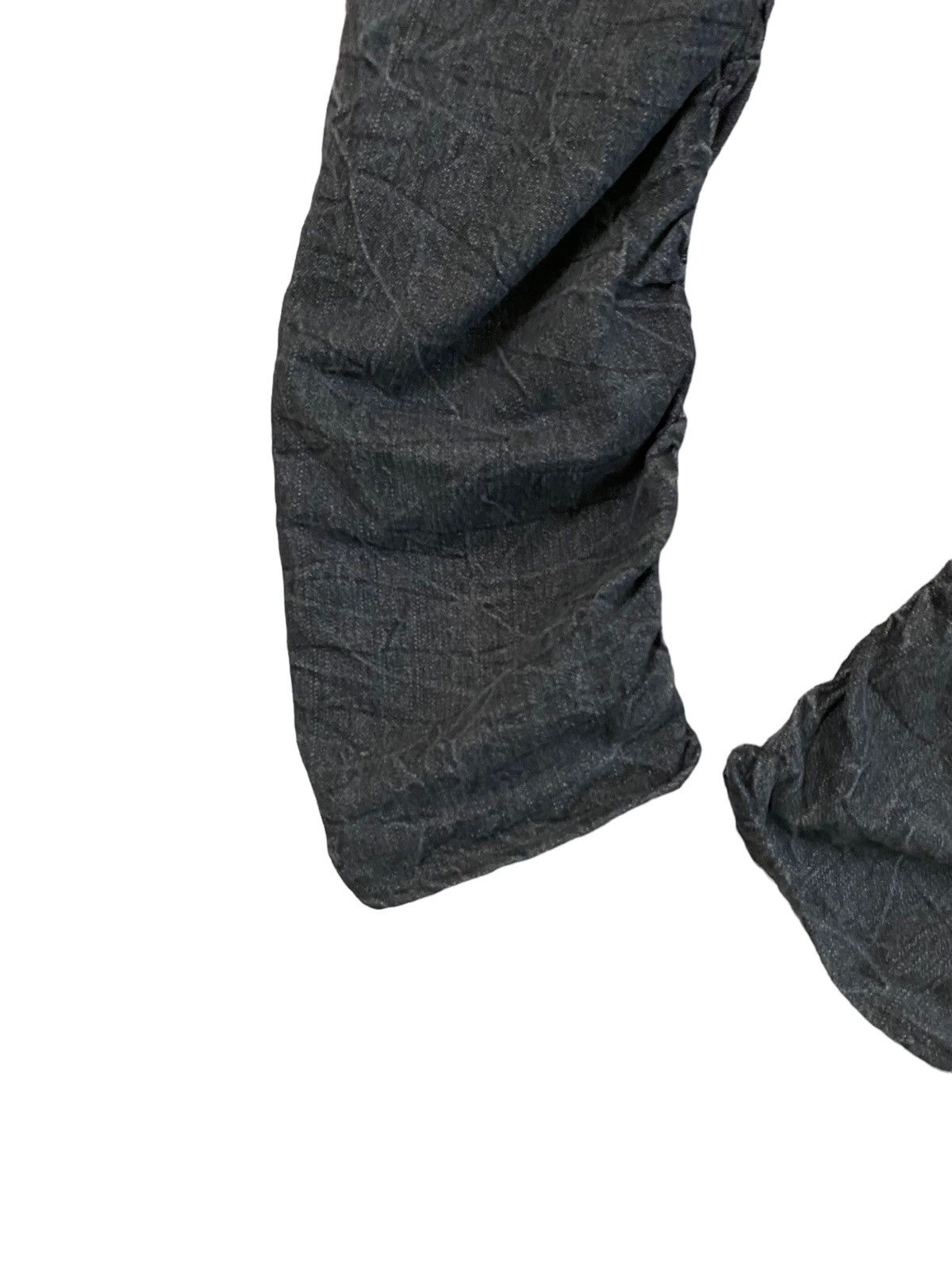 Japanese Brand Japan Denim Black Acid Wash Double Waist Stacked Denim Jeans Size US 35 - 16 Thumbnail