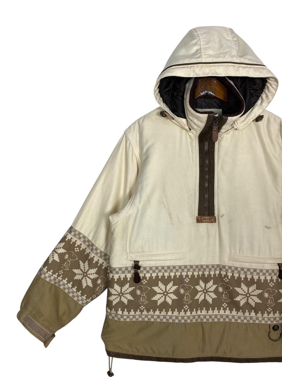 Japanese Brand Rare‼️ Snoopy Aztec Anorak Hoodie Jacket Size L / US 10 / IT 46 - 2 Thumbnail