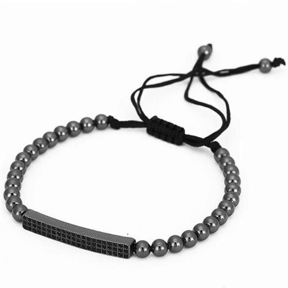 Other 3PCS Men’s Black Beads Stainless Steel Bracelet Set Bangle Size ONE SIZE - 6 Thumbnail