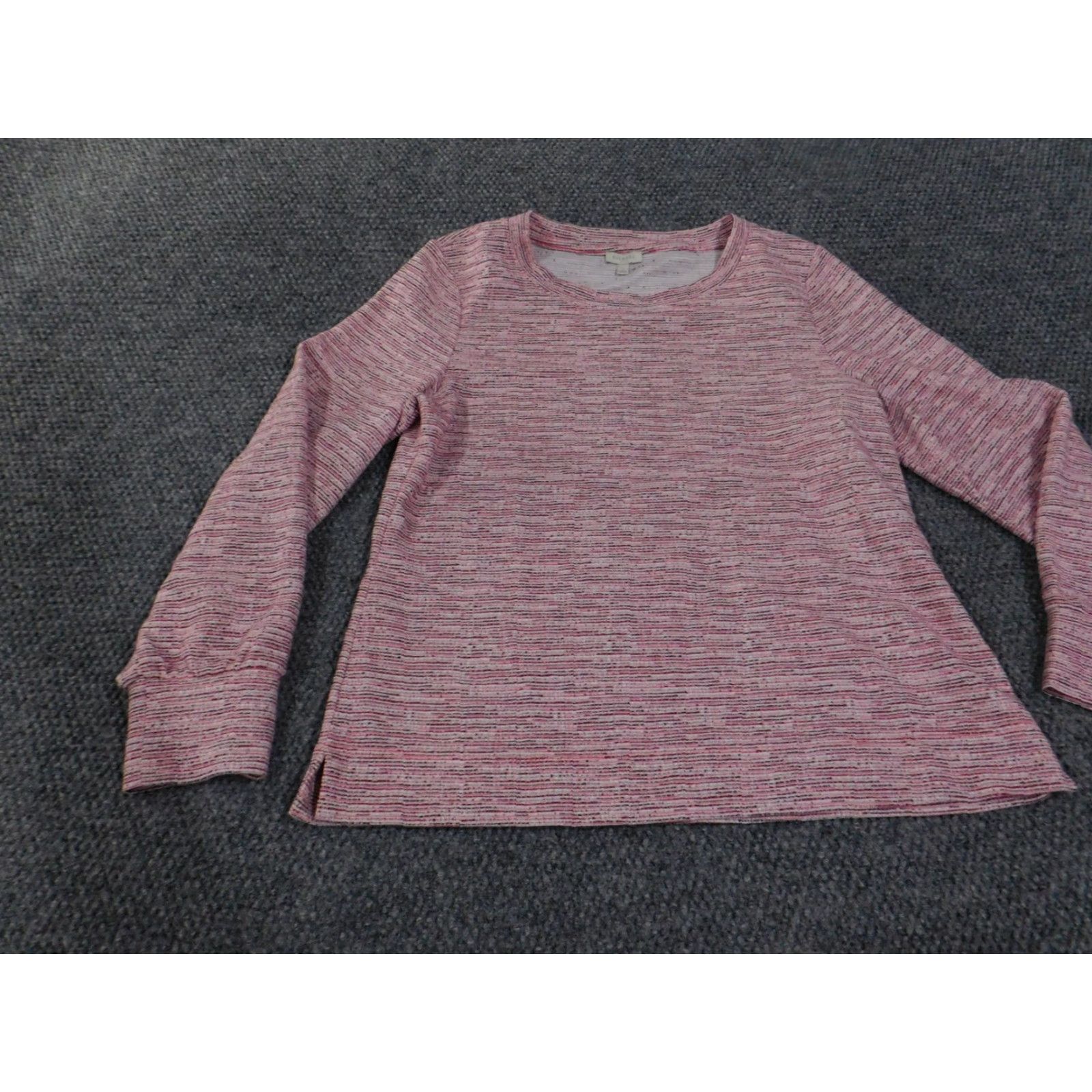 Talbots Talbots Sweater Womens Large Pink Gray Pullover Crewneck Long Sleeve Casual Top Size L / US 10 / IT 46 - 2 Thumbnail