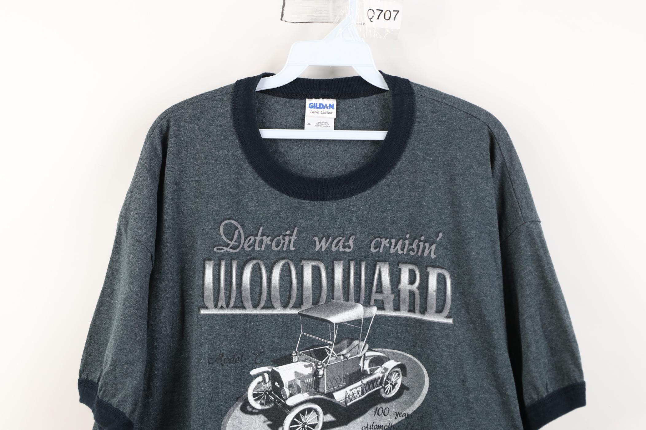 Vintage Vintage Y2K 2008 Woodward Dream Cruise Car Ringer T-Shirt Size US XL / EU 56 / 4 - 2 Thumbnail