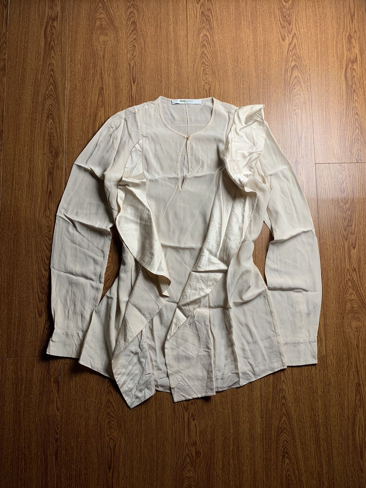 Givenchy Givenchy - Ruffle Silk Blouse Size M / US 6-8 / IT 42-44 - 1 Thumbnail