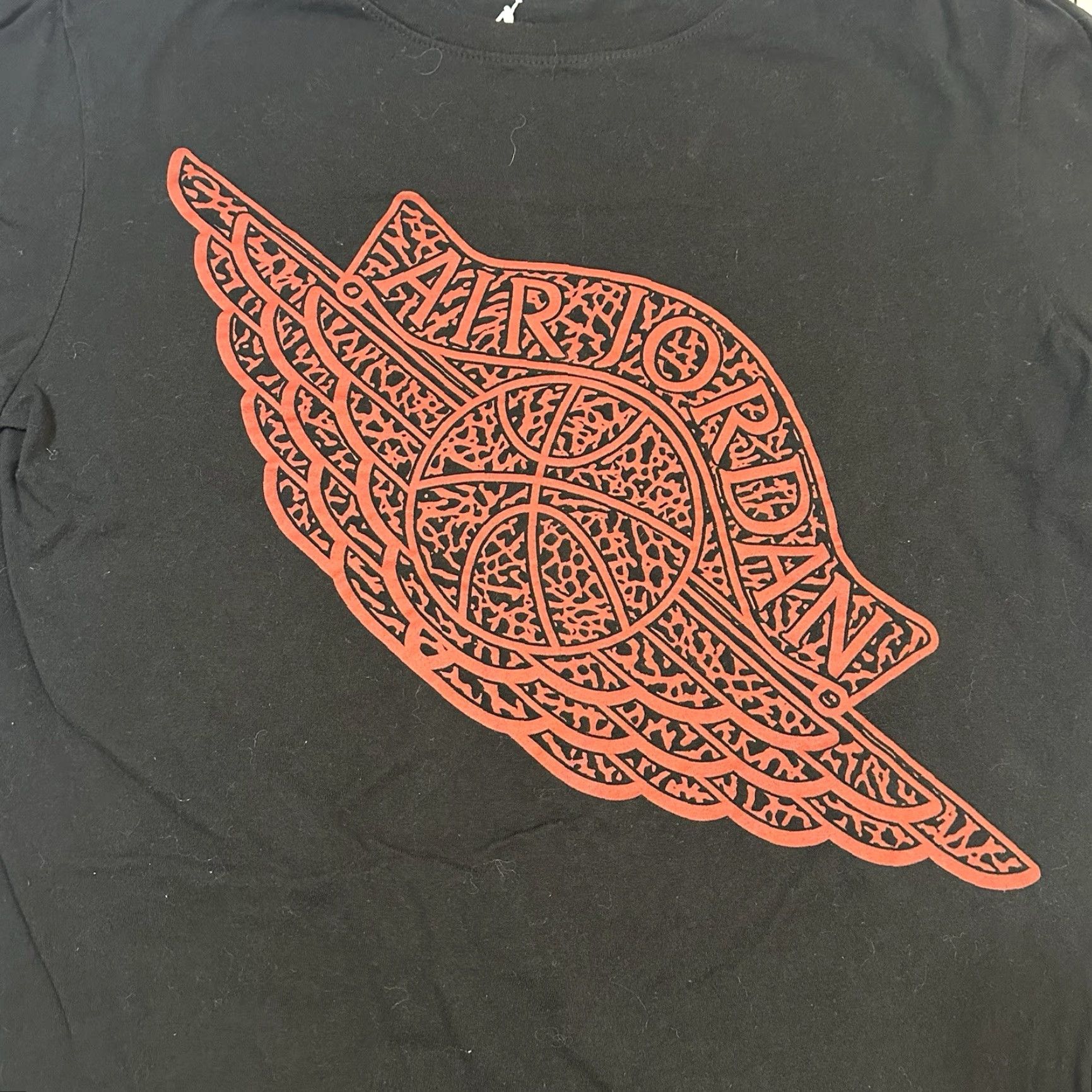 Jordan Brand Air Jordan Black Tee Shirt Red Basketball Wings Graphic Print Men's Medium Size US M / EU 48-50 / 2 - 3 Thumbnail