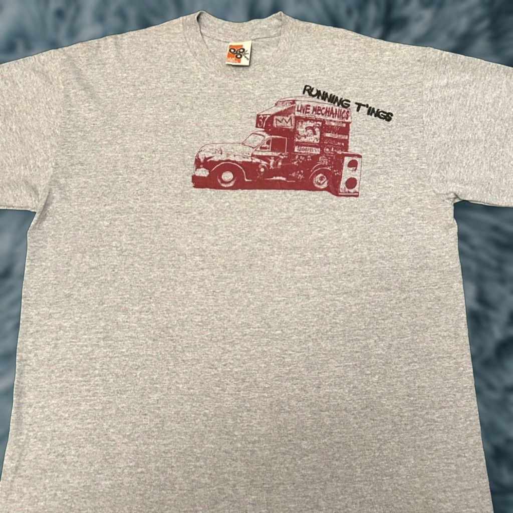 Olive VINTAGE Live Mech T-Shirt Mens L Gray 90s Y2K Hip Hop Skater Skate Rap Grunge Punk USA Mens Size US L / EU 52-54 / 3 - 1 Thumbnail