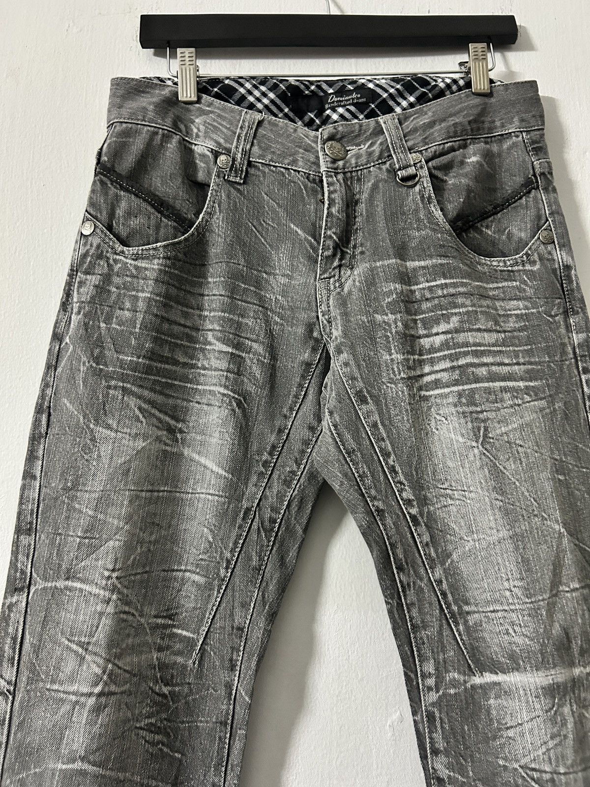 If Six Was Nine Dominate Handcrafted Jeans Sick Acid Wash Design Size US 31 - 8 Thumbnail