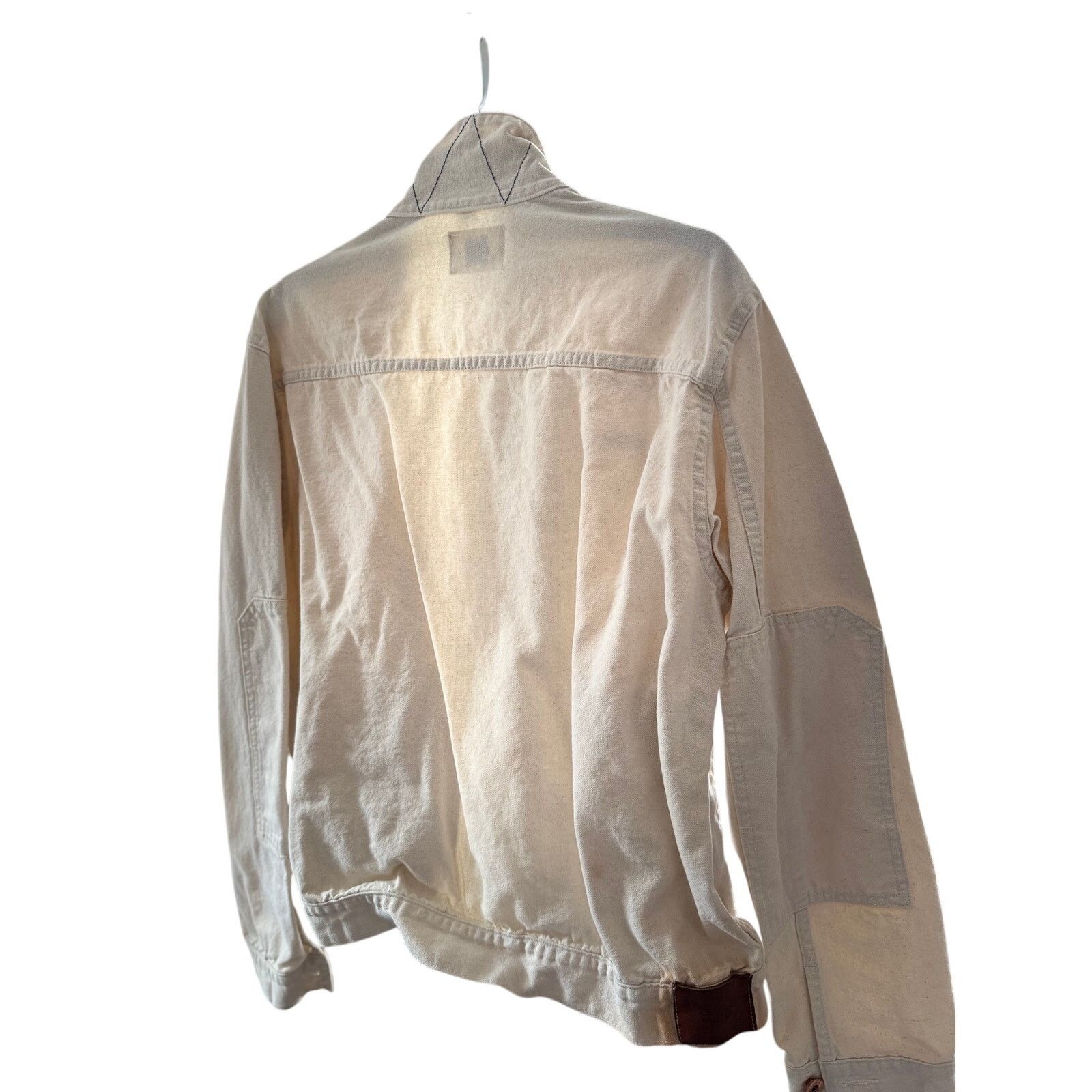 Billy Reid Billy Reid Premium Denim Chore Jacket Size L - Cream/Natural Size US L / EU 52-54 / 3 - 2 Thumbnail