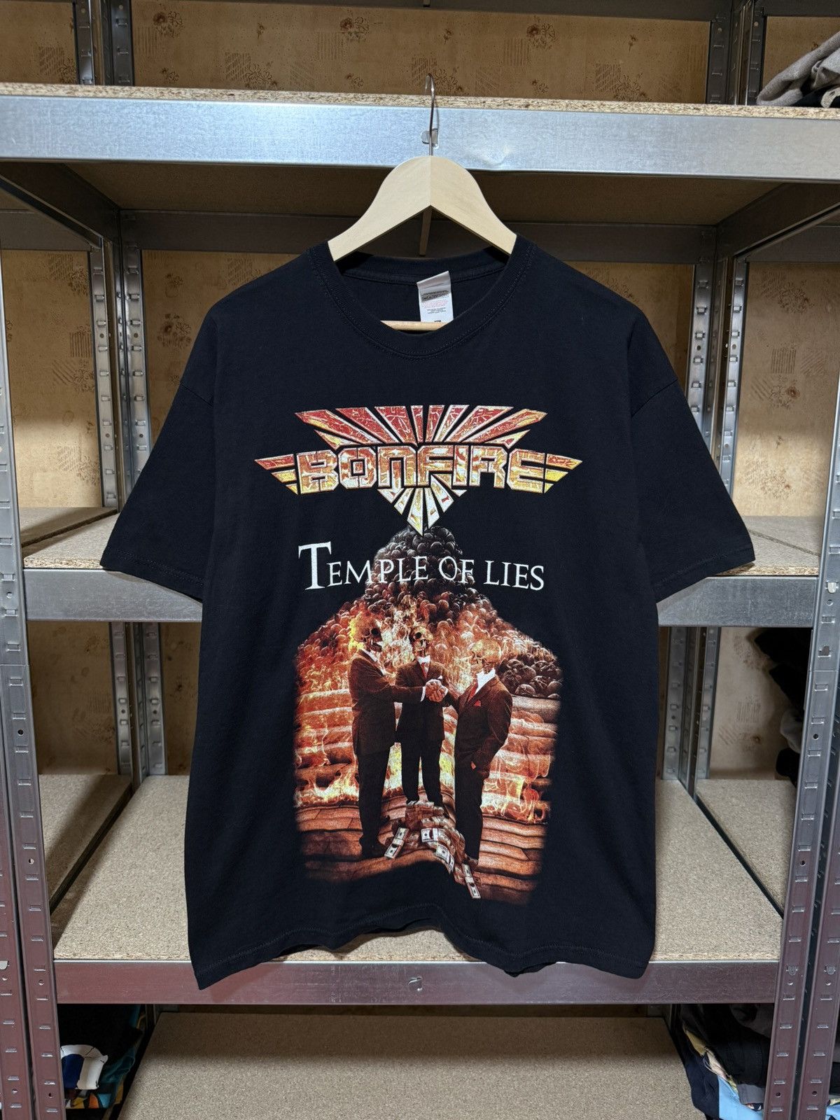 Band Tees × Rock T Shirt × Vintage Vintage Bonfire Temple Of Lies 