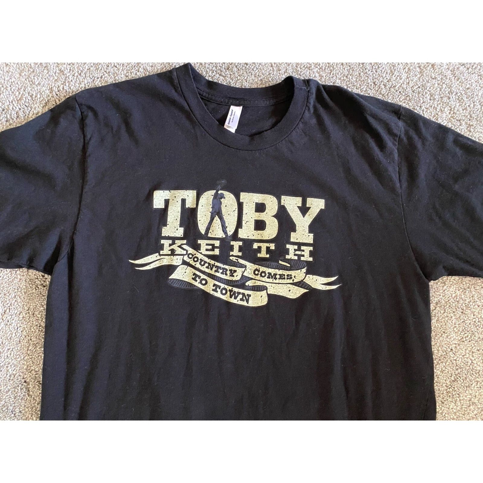 American Apparel VINTAGE Toby Keith American Apparel Men’s L Country Comes To Town Double Sided T Shirt Size US L / EU 52-54 / 3 - 5 Thumbnail