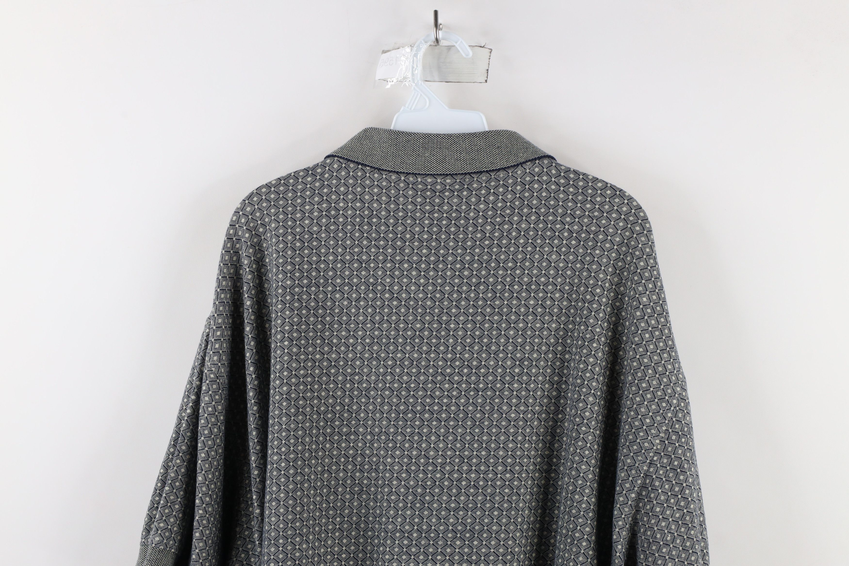Vintage Vintage 90s Streetwear Diamond Knit Collared Golf Polo Shirt Size US XXL / EU 58 / 5 - 6 Thumbnail