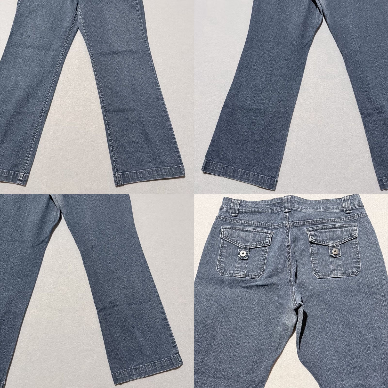 Gloria Vanderbilt Gloria Vanderbilt Jeans Women Gray Bootcut Denim Dark Wash 12 Short Stretch Regular Rise Mid 8.5-10.5 Women Size 34" / US 12 / IT 48 - 8 Thumbnail