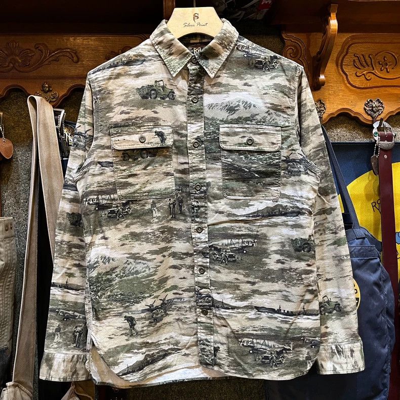 RRL Ralph Lauren RRL Ralph Lauren Second generation oil painting printed sh Size US M / EU 48-50 / 2 - 1 Thumbnail