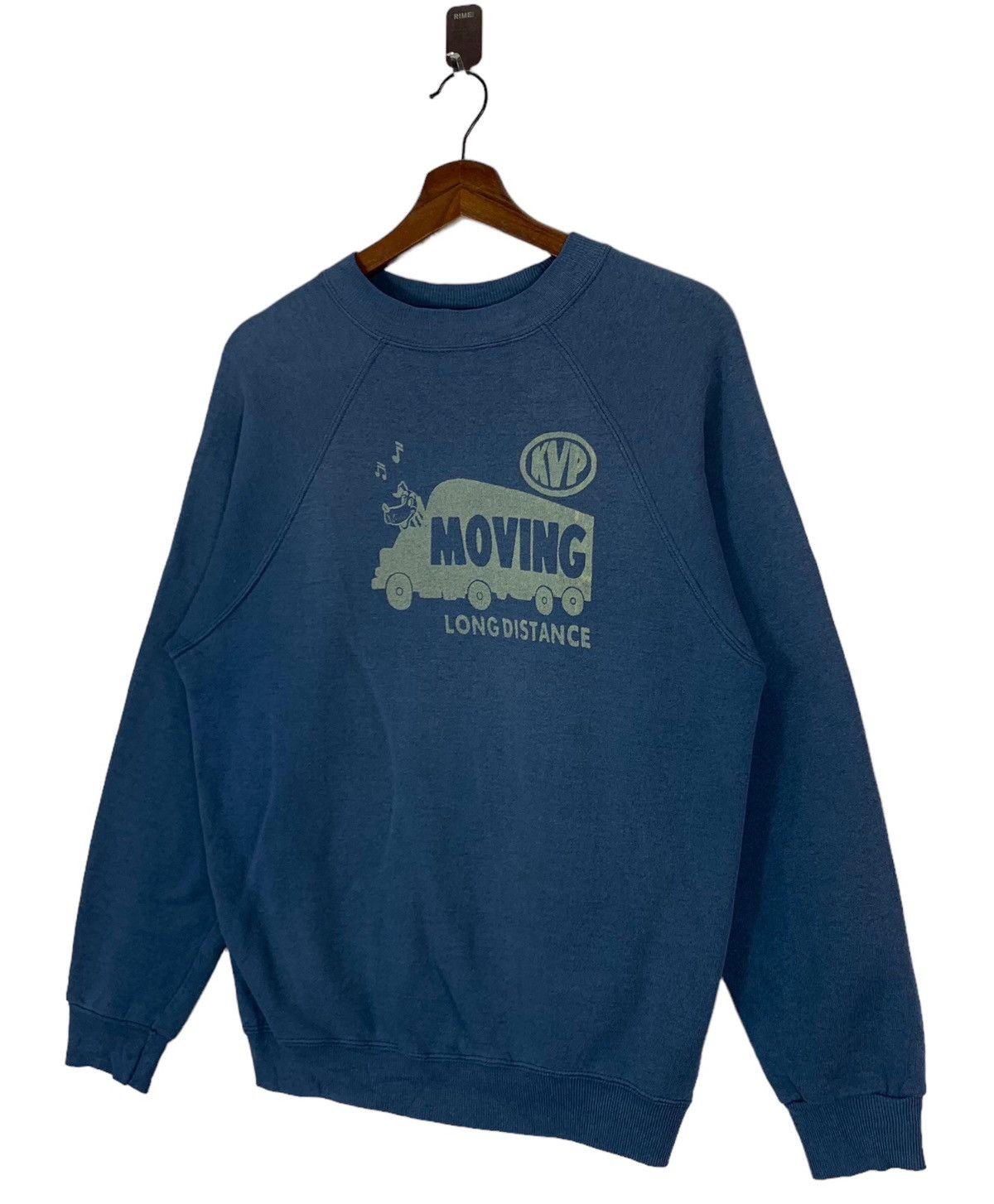 Vintage VINTAGE 80s MOVING LONG DISTANCES PULLOVER CREWNECK Size US M / EU 48-50 / 2 - 2 Thumbnail