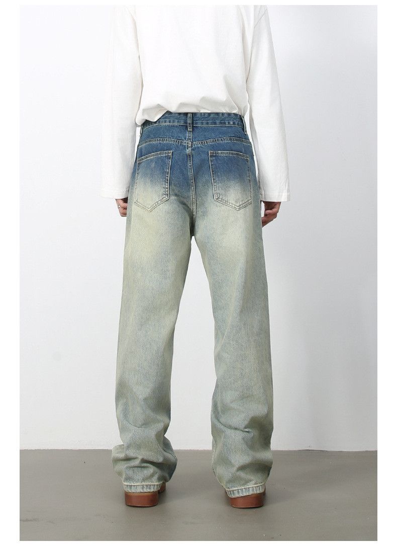 Japanese Brand × Jean Men's American retro mid-rise drawstring straight jeans Size US 32 / EU 48 - 5 Thumbnail