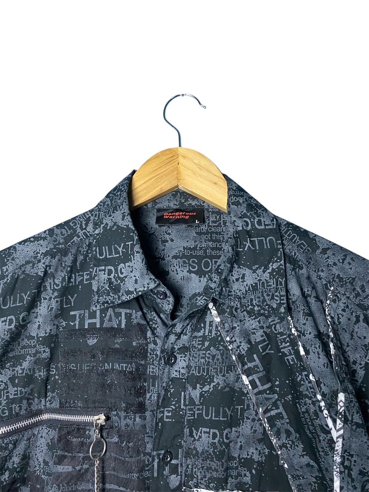Designer × Japanese Brand Dangerous Warning PUNKS GANCHELL Size US L / EU 52-54 / 3 - 4 Thumbnail