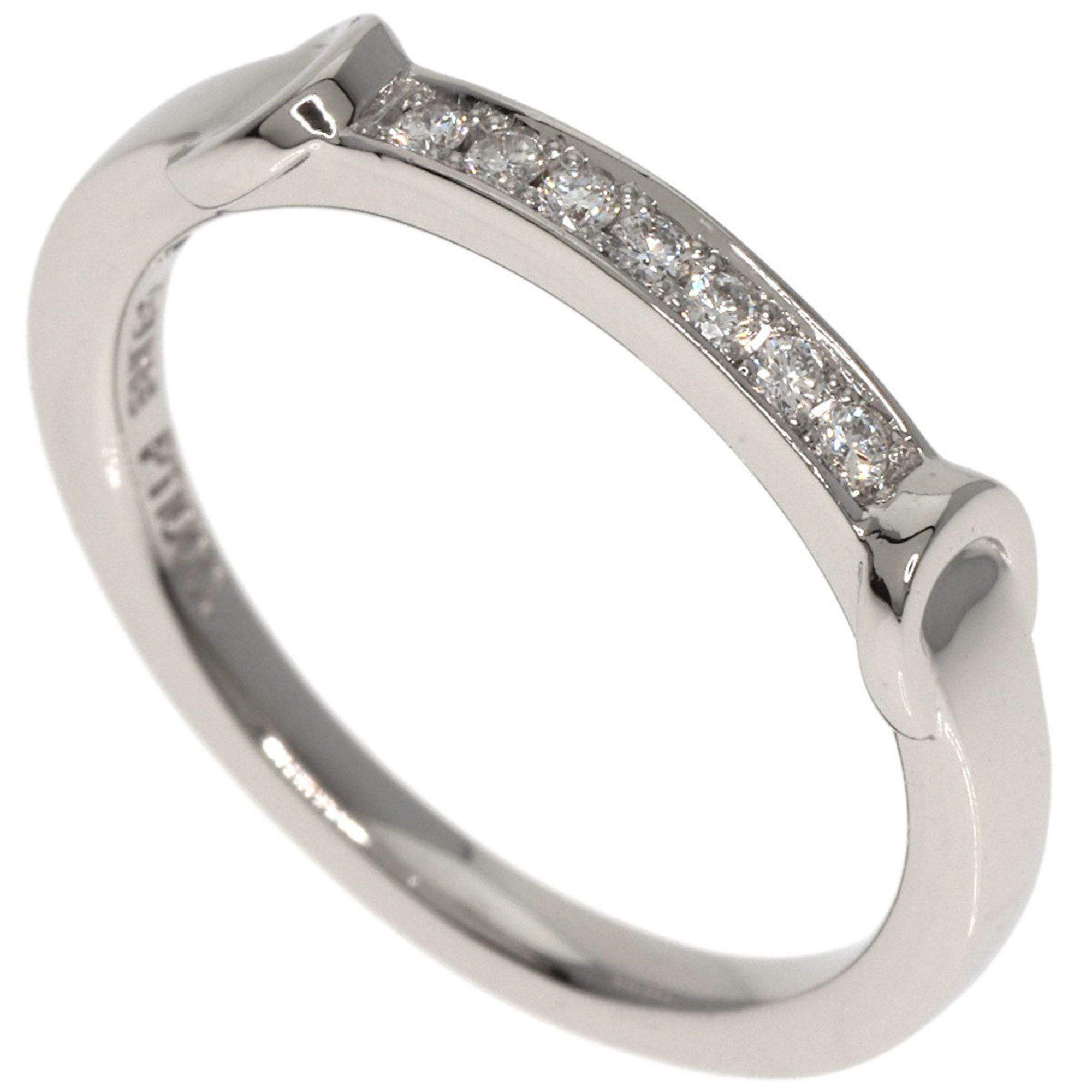 image of Celine C Diamond Ring Platinum Pt1000 Women's Celine