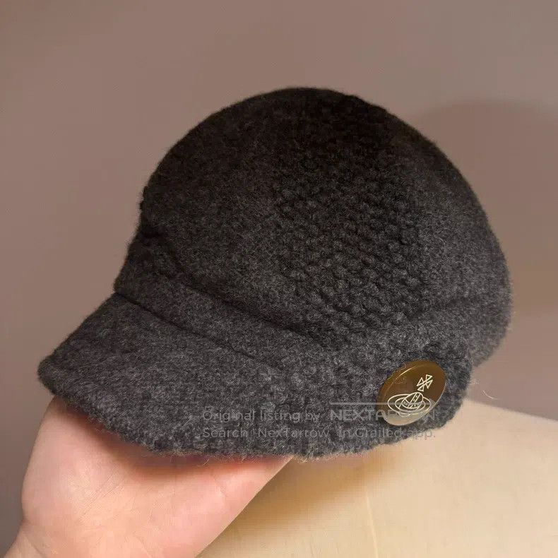 Vivienne Westwood Autumn and winter grey newsboy hat