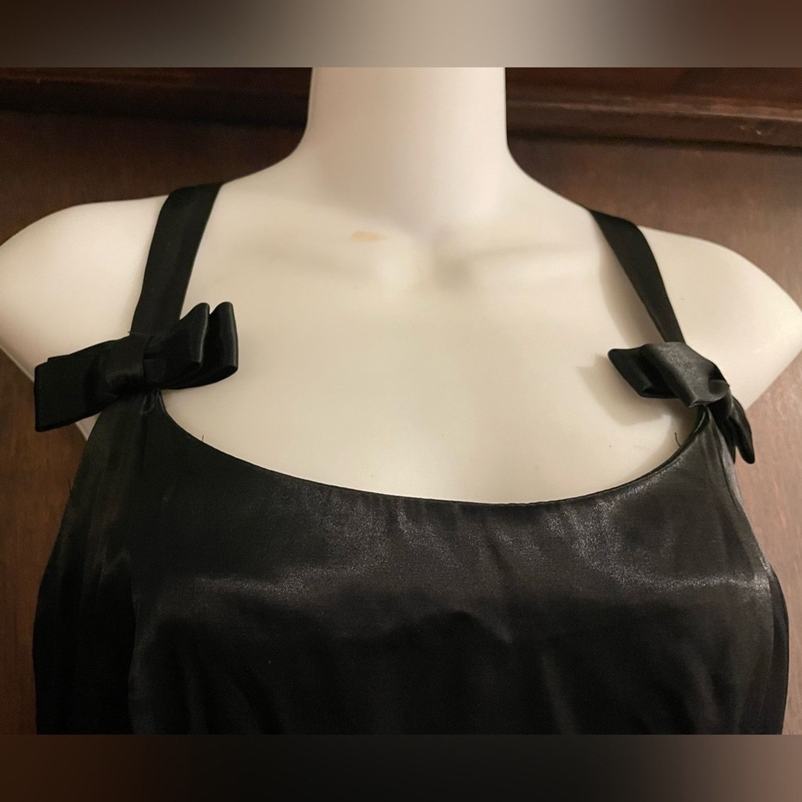 Vintage Vintage Maurices 90s Strappy Black BodyCon Evening Gown Size M / US 6-8 / IT 42-44 - 4 Thumbnail
