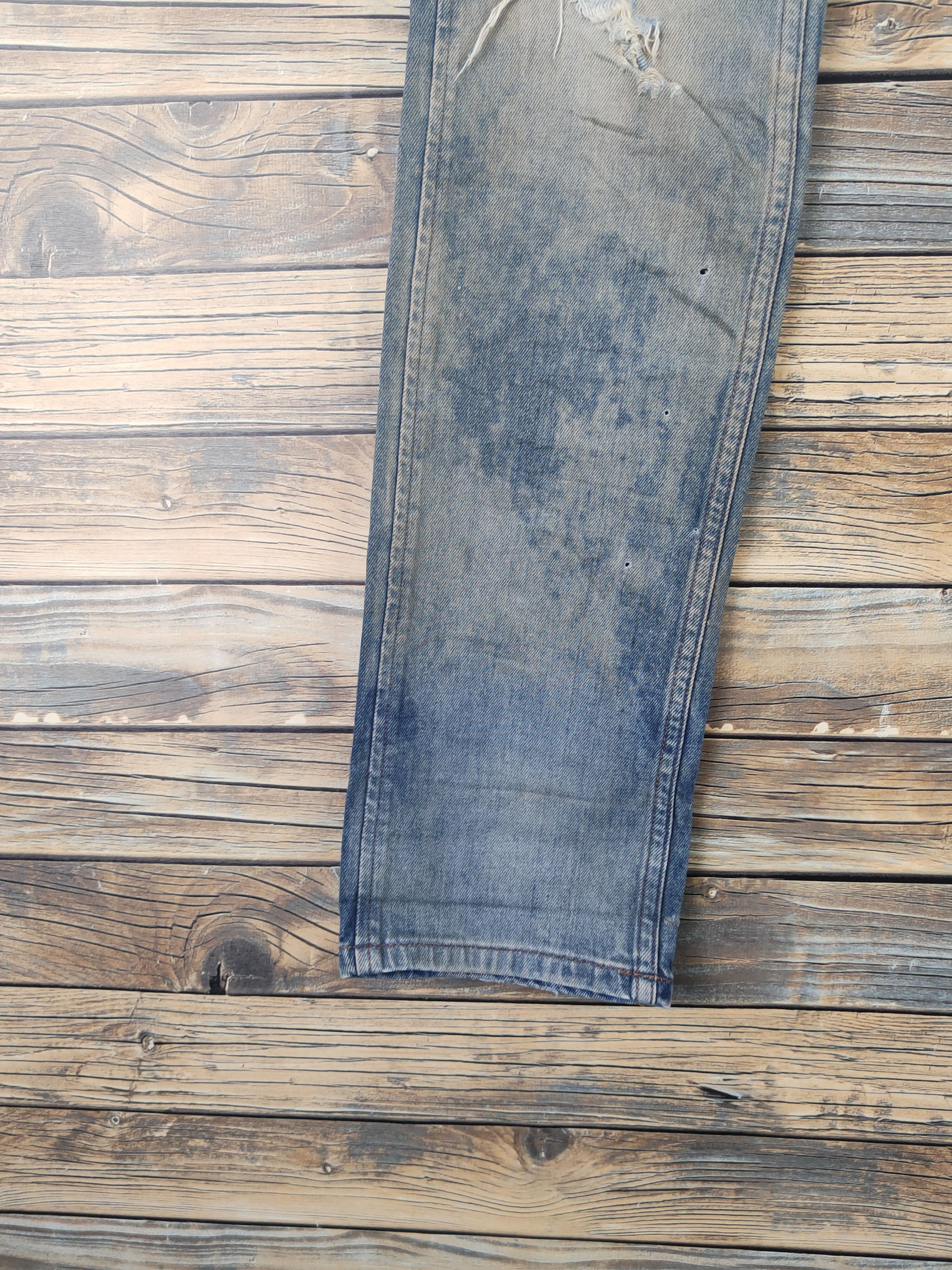 Tommy Hilfiger DL Tommy Hilfiger Blue Distressed Ripped Jeans #46-087 Size 28" / US 6 / IT 42 - 4 Thumbnail