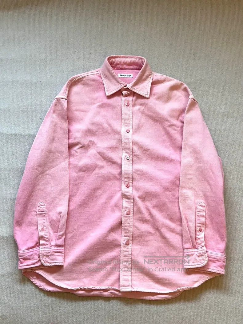 Balenciaga Back Logo Denim Shirt