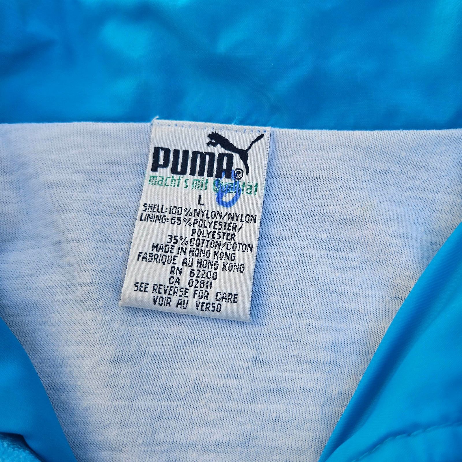 Puma Vintage Puma Jacket Windbreaker Size Large Blue Size US L / EU 52-54 / 3 - 3 Thumbnail