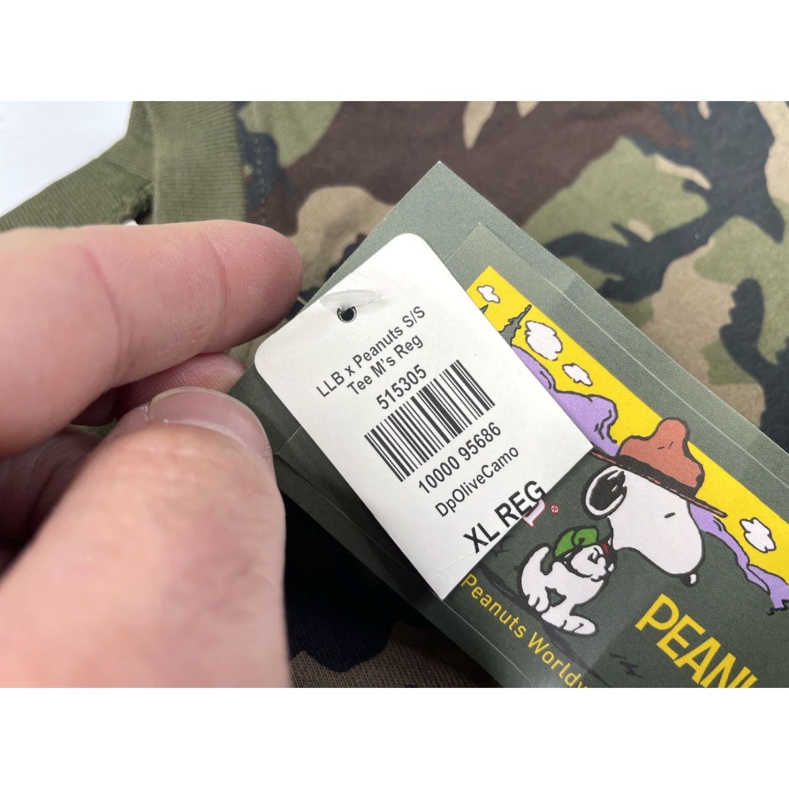 Vintage NWT L.L. Bean x Peanuts Shirt Camouflage “Take A Hike” T-Shirt Mens XL Green Camouflage Peanuts Logo Crew Neck Short Sleeve Cotton 100% Shirt Mens XL Size US XL / EU 56 / 4 - 4 Thumbnail