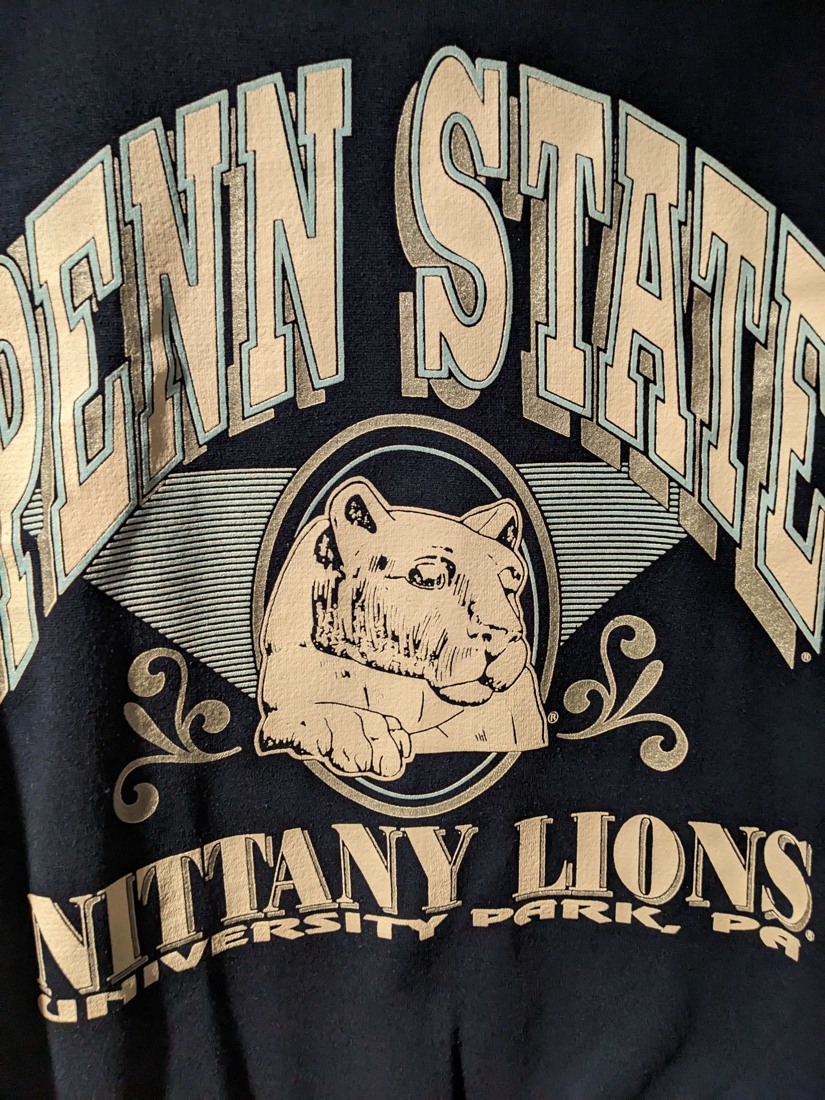 Vintage Vintage 90s Penn State University Nittany Lion Sweatshirt Size US L / EU 52-54 / 3 - 2 Thumbnail