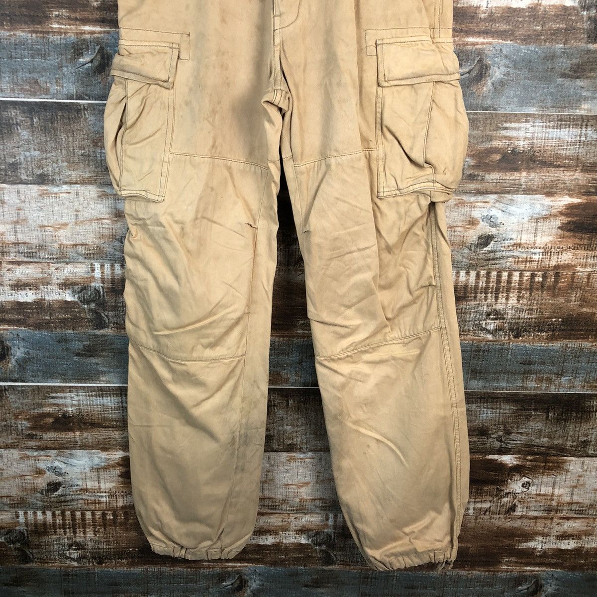 Japanese Brand DL Flash Report Brown Cargo Multipocket Pants #C117 Size US 30 / EU 46 - 3 Thumbnail