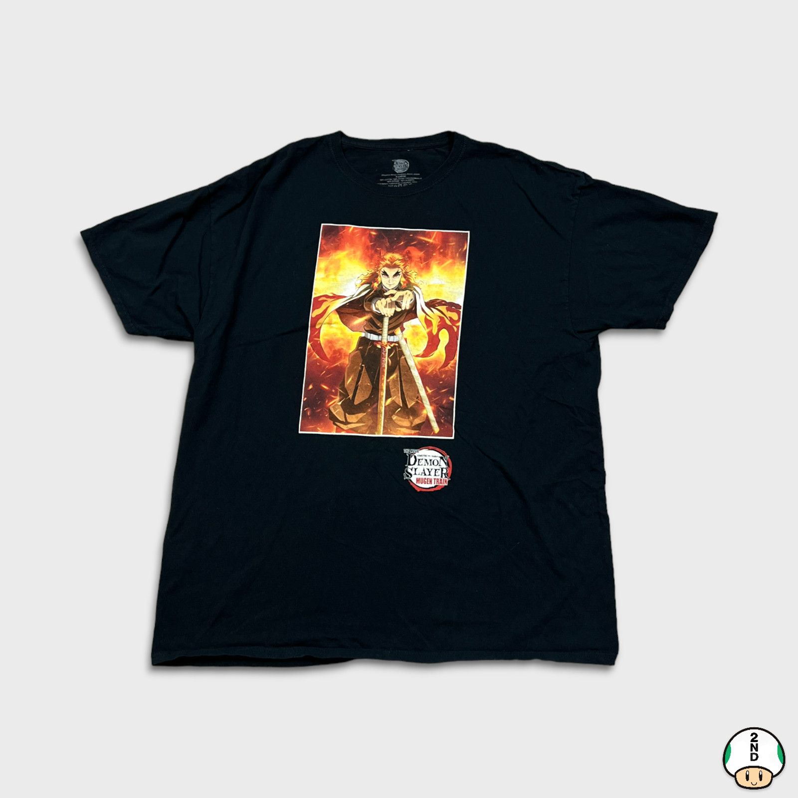 Anime × Japanese Brand Demon Slayer T Shirt XL Black Mugen Train Rengoku Anime Tee Size US XL / EU 56 / 4 - 1 Thumbnail