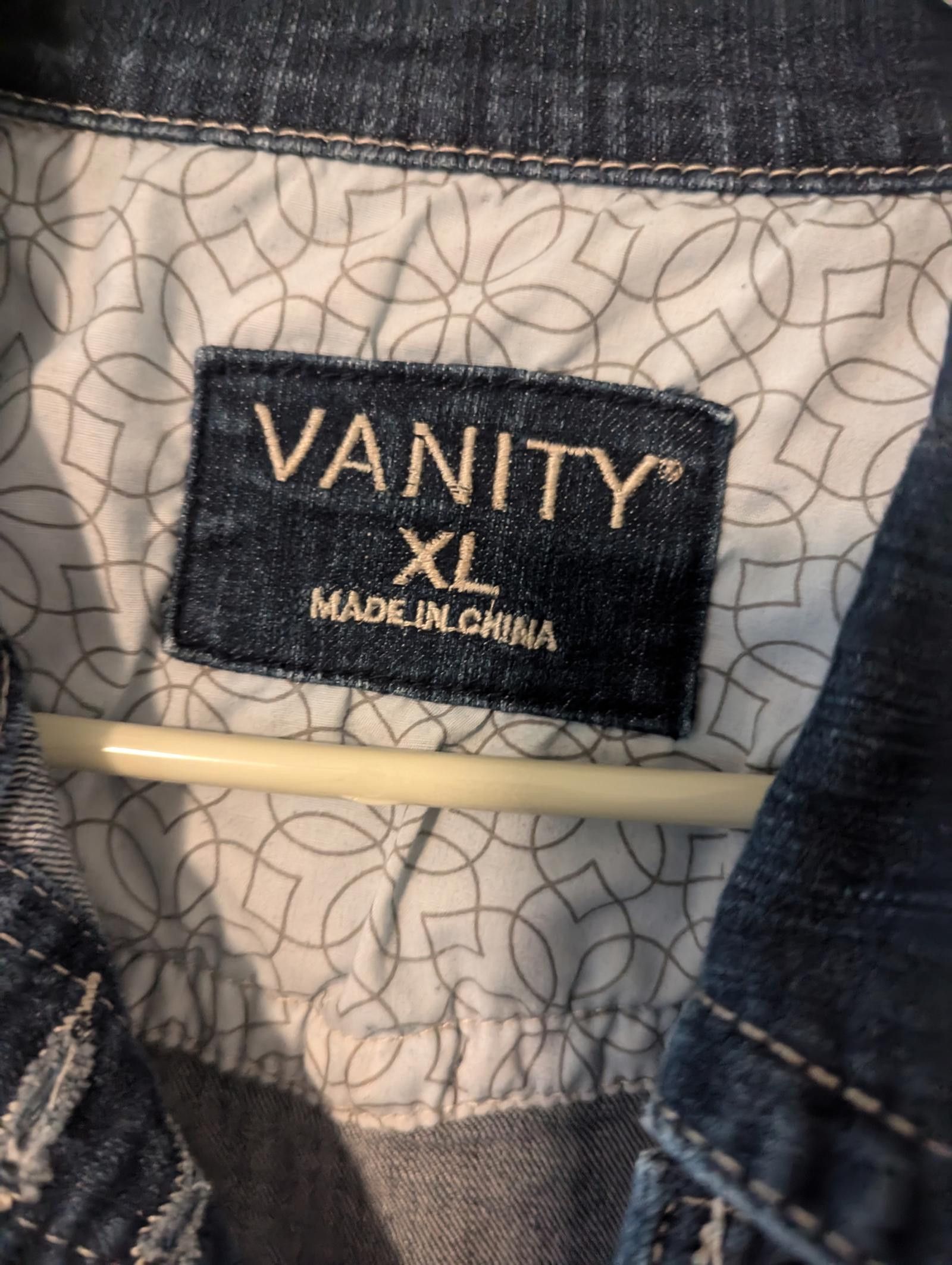 Saint Vanity Vintage Vanity Women's Cropped Denim Jacket - Size XL Size XL / US 12-14 / IT 48-50 - 6 Thumbnail