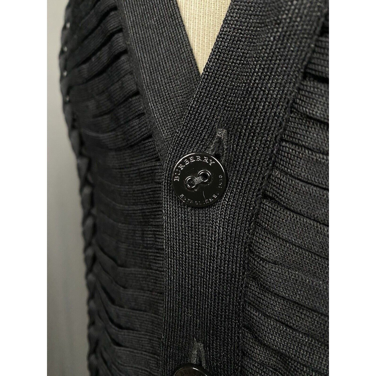 Burberry Prorsum RARE! Burberry Prorsum VTG Men's Black Cardigan Sweater Size Size US L / EU 52-54 / 3 - 8 Thumbnail