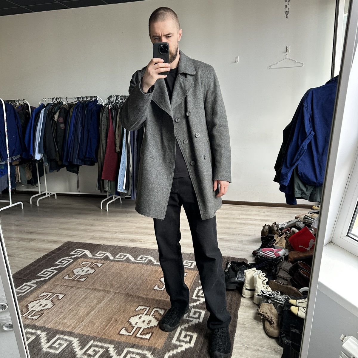 Moschino Moschino 90s Wool Pea Coat 3279AC Size US M / EU 48-50 / 2 - 6 Thumbnail