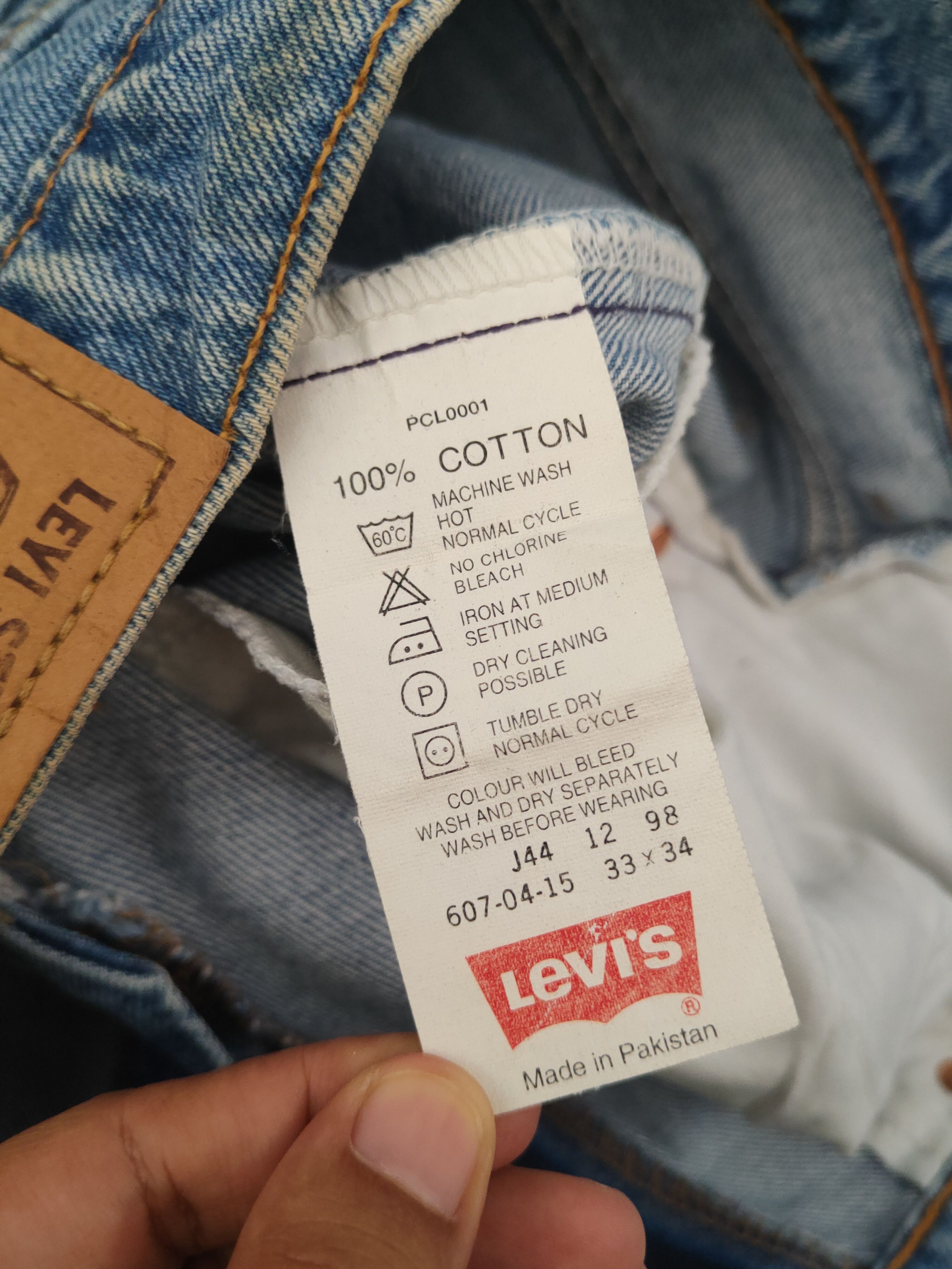 Levi's 607 Levi's Orange tab Blue Distressed Ripped Jeans #S2827 Size US 32 / EU 48 - 14 Thumbnail