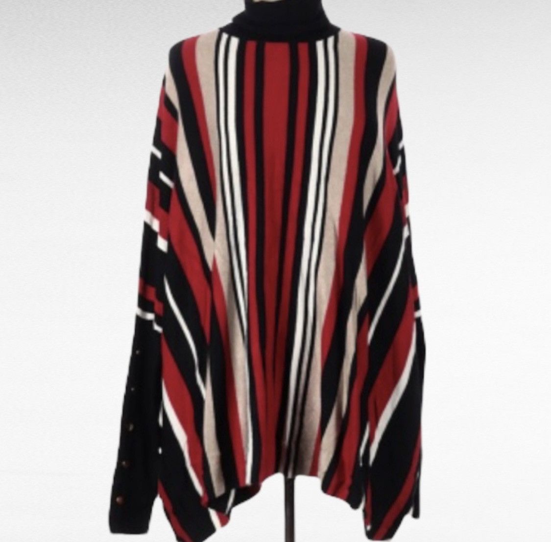 Other JOSEPH A TURTLENECK STRIPED LONG SLEEVE SWEATER PONCHO Size M / US 6-8 / IT 42-44 - 11 Thumbnail