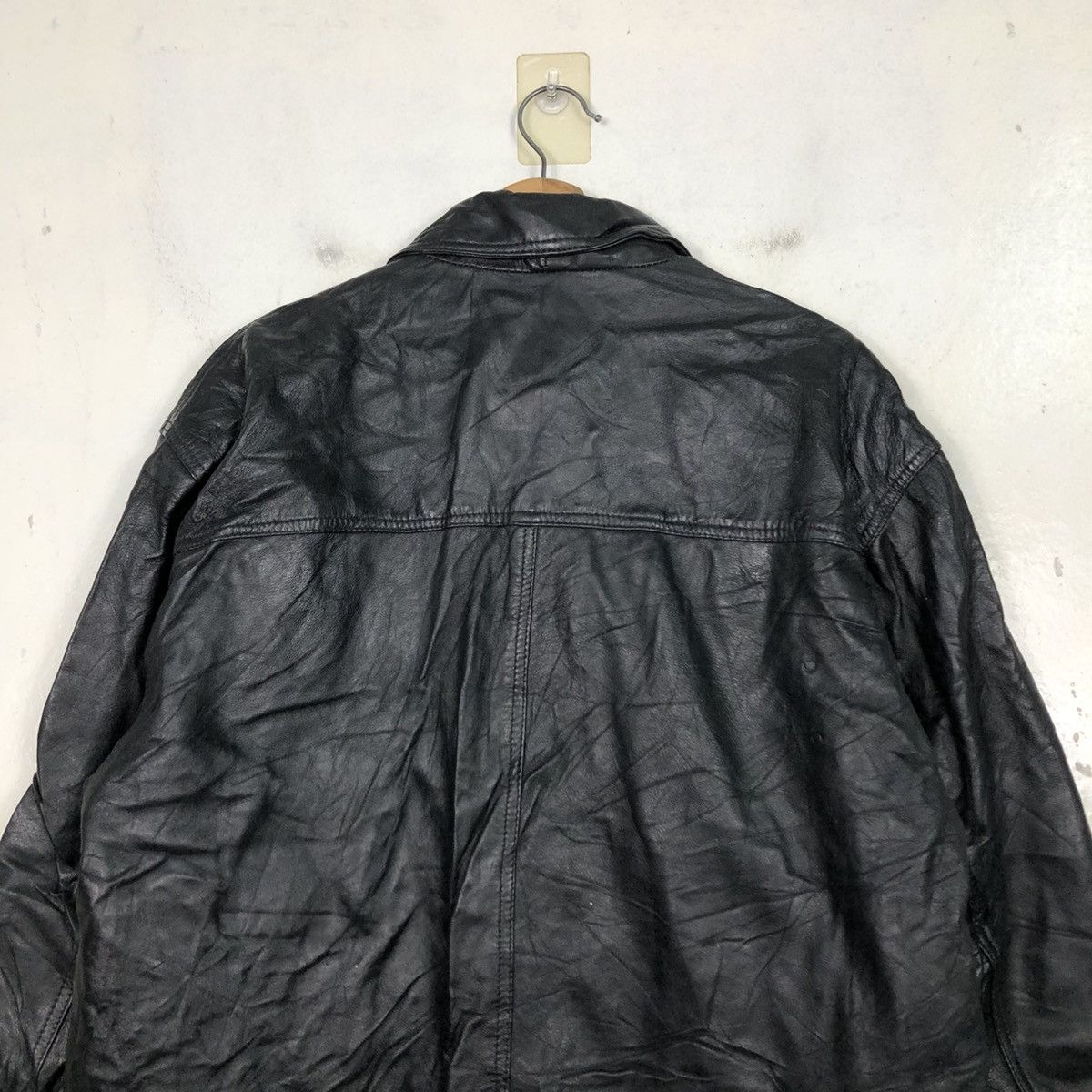 Japanese Brand 📌Vintage Leather Jacket Black Dog Blanket Issey Miyake Size US M / EU 48-50 / 2 - 11 Thumbnail