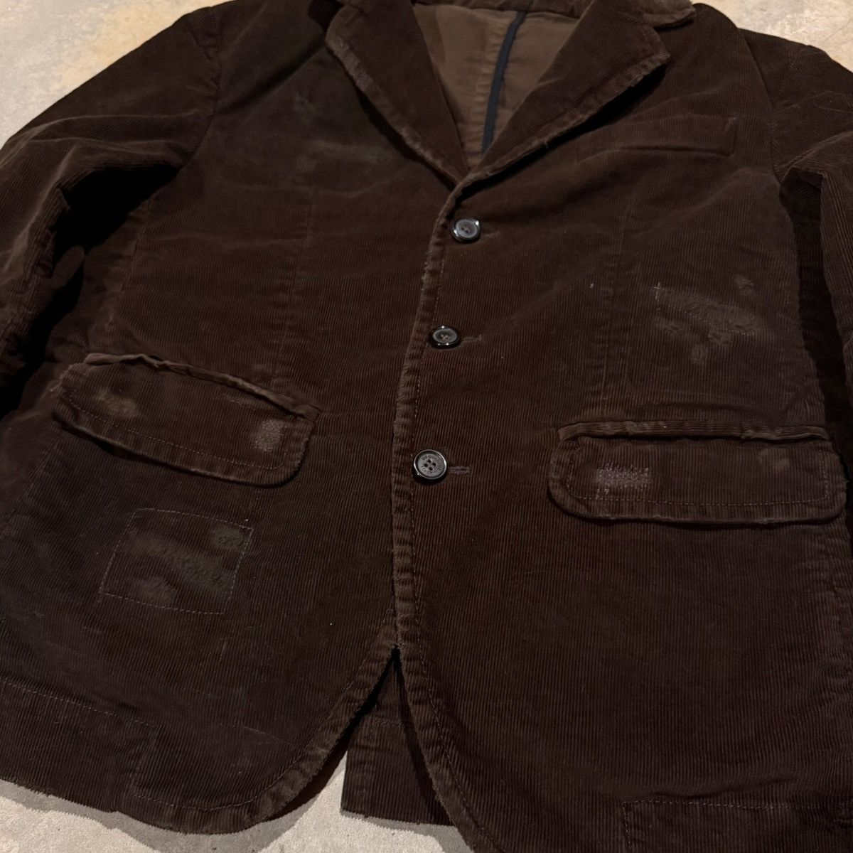 Dsquared2 Dsquared2 Distressed Repaired Micro Corduroy Blazer Jacket Size US M / EU 48-50 / 2 - 3 Thumbnail