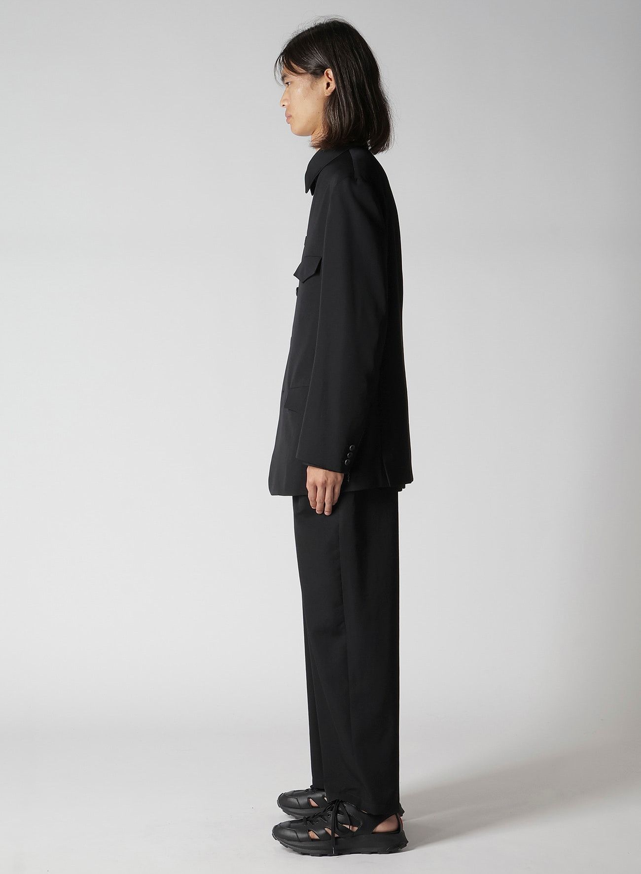 Yohji Yamamoto Yohji Yamamoto Pour Homme HOOK COLLAR 5 SINGLE JACKET BLAZER Size US M / EU 48-50 / 2 - 17 Thumbnail